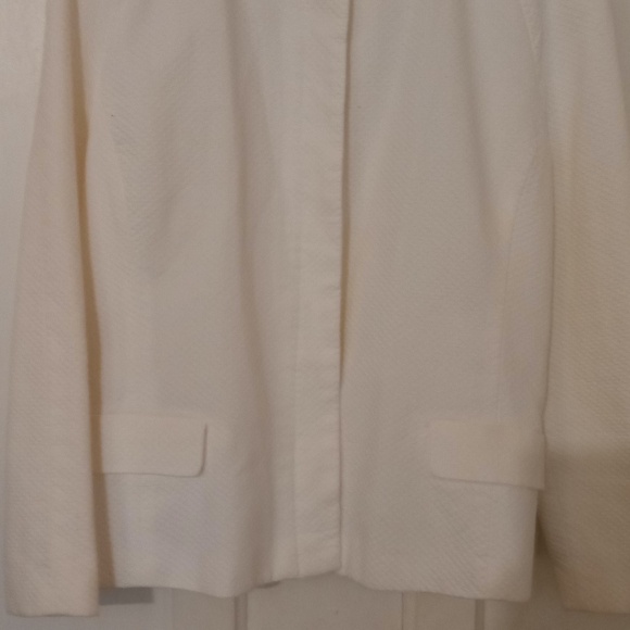 Elegant White cotton jacket, raglan sleeve - Picture 1 of 4